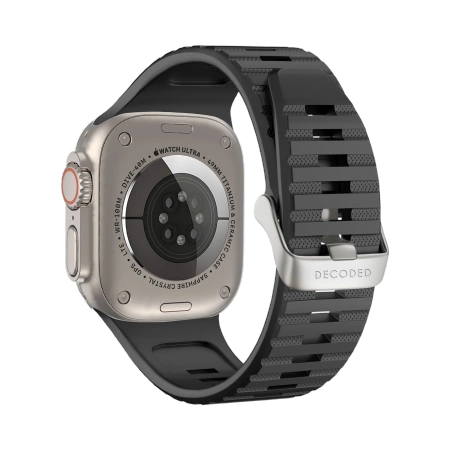 Decoded Ultra Traction Silicone Strap for Apple Watch 49 / 45 / 44 / 42 mm Gen 1-9 - SE - Black