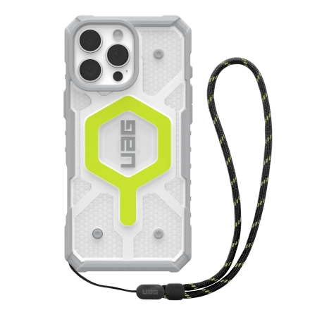 UAG Pathfinder caurspīdīgs Magsafe apvalks ar cilpu iPhone 16 Pro Max - zaļš | Clear Bundle Case with Lanyard for...