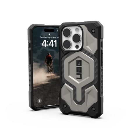 Чехол UAG Monarch Pro с MagSafe для iPhone 16 - титановый