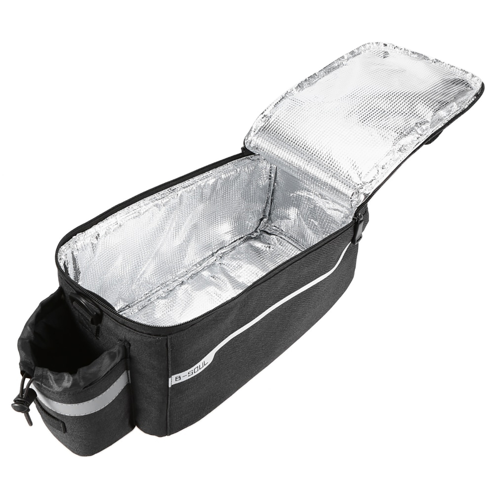 WYA26Y0S Thermal Bike Pannier Bag with Shoulder Strap, Black