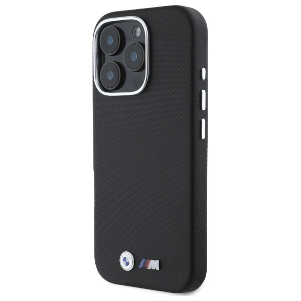 BMW iPhone 16 Pro Max Case M Edition Kevlar Wrapped Metal, Black
