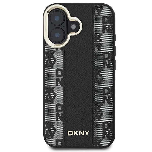 DKNY iPhone 16 Plus Case Checkered Pattern MagSafe, Black