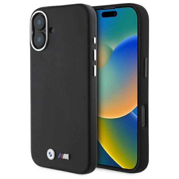 BMW M Smooth Full Wrapped Metal MagSafe vāciņš iPhone 16, melns