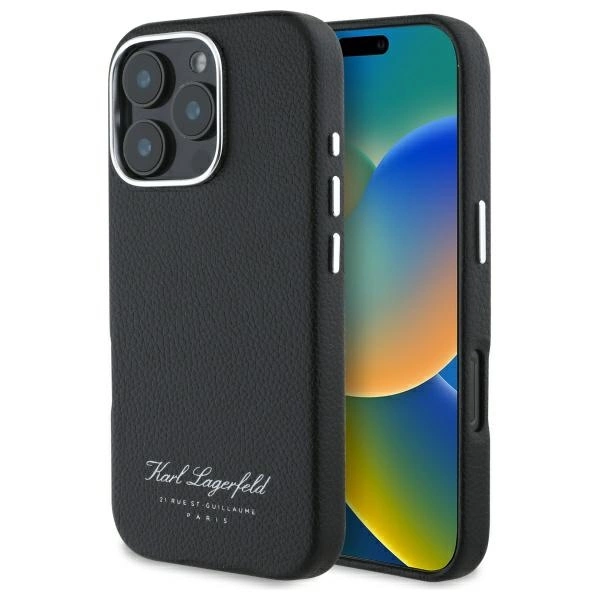 Apple iPhone 16 Pro 6.3'' Karl Lagerfeld Hotel RSG Cover Case, Black | Telefona Vāciņš Maciņš Apvalks Bampers