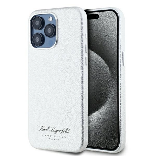 Apple iPhone 16 Pro 6.3'' Karl Lagerfeld Hotel RSG Cover Case, Gray | Чехол Кейс Бампер Кабура...