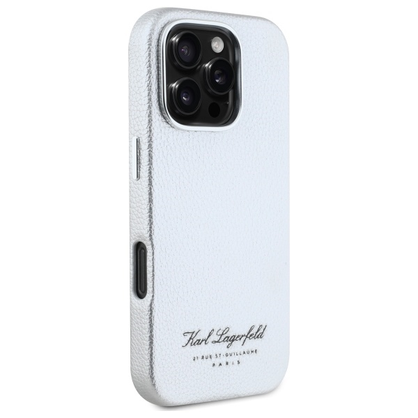 Apple iPhone 16 Pro 6.3\'\' Karl Lagerfeld Hotel RSG Cover Case, Gray