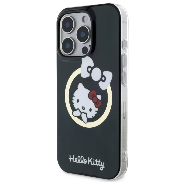 Hello Kitty iPhone 16 Pro Max Case IML Fun bow MagSafe, Black