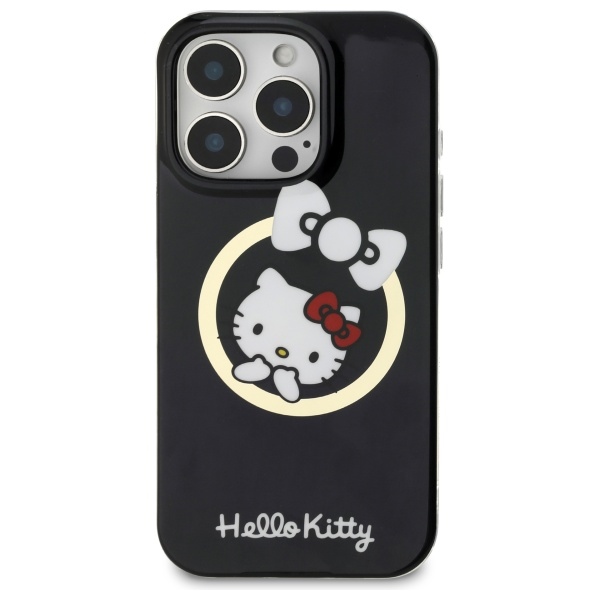 Hello Kitty iPhone 16 Pro Max Case IML Fun bow MagSafe, Black