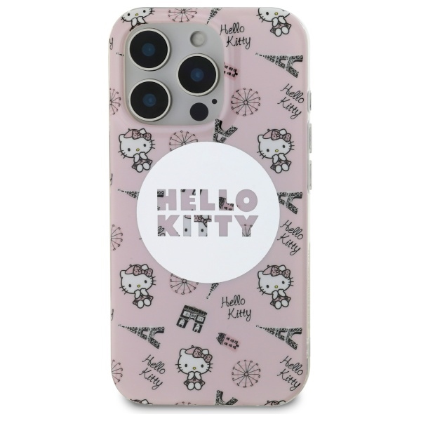 Hello Kitty iPhone 16 Pro Max Case IML All Over Paris MagSafe, Pink