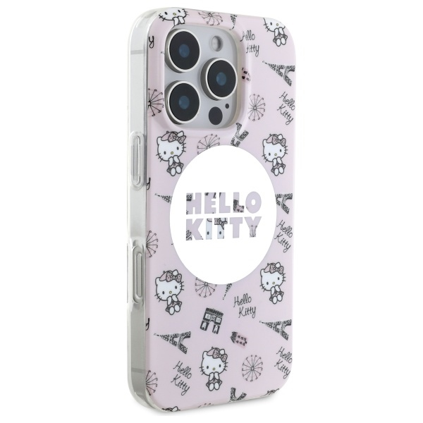Hello Kitty iPhone 16 Pro Max Case IML All Over Paris MagSafe, Pink