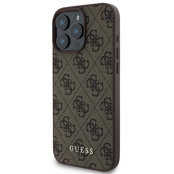 Guess 4G Classic Case for iPhone 16 Pro Max, Brown
