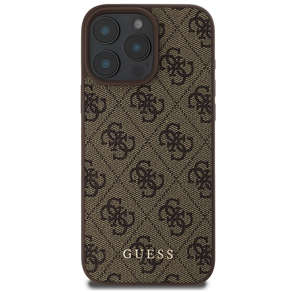 Guess 4G Classic Case for iPhone 16 Pro Max, Brown