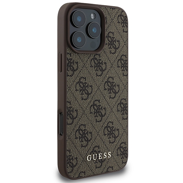 Guess 4G Classic Case for iPhone 16 Pro Max, Brown