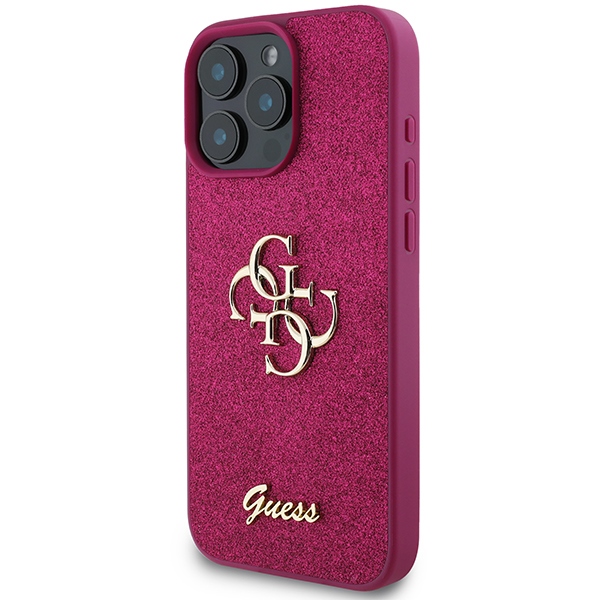 Apple iPhone 16 Pro 6.3\'\' Glitter Script Big 4G Case Cover, Purple