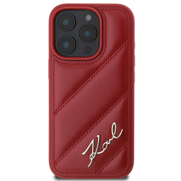 Чехол Karl Lagerfeld для iPhone 16 Pro Quilted Signature, красный