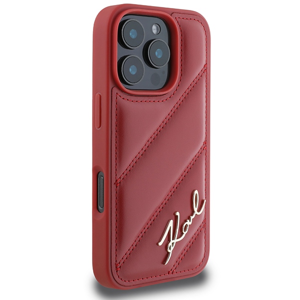 Чехол Karl Lagerfeld для iPhone 16 Pro Quilted Signature, красный