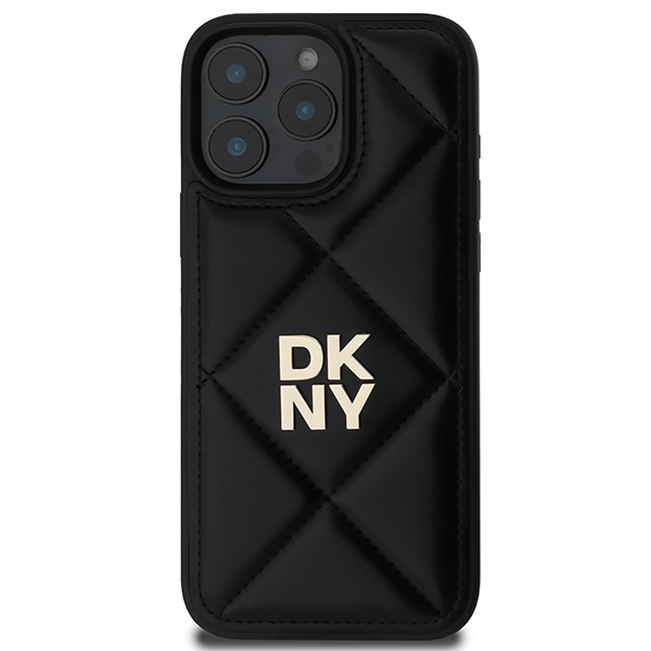 Apple iPhone 16 Pro Max 6.9\'\' DKNY Quilted Stack Logo Case Cover, Black