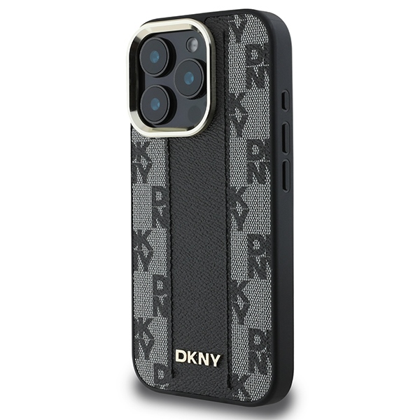 Dkny iPhone 16 Pro Max vāciņš Checkered Pattern MagSafe, melns