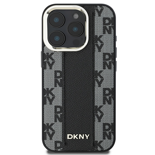 Dkny iPhone 16 Pro Max vāciņš Checkered Pattern MagSafe, melns