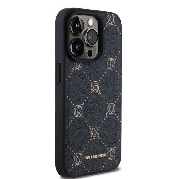 Чехол Karl Lagerfeld для iPhone 15 Pro MagSafe Karl Heads, черный