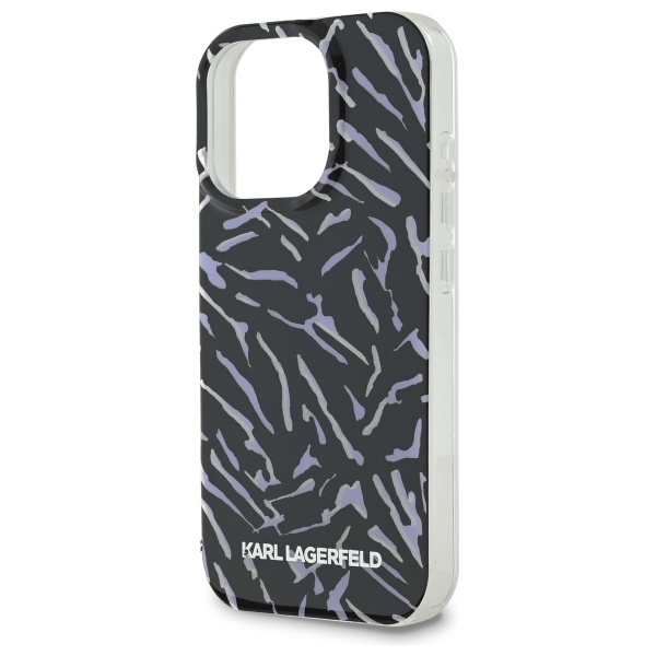 Karl Lagerfeld iPhone 16 Pro Max vāciņš Zebra With Cord, violets (3)
