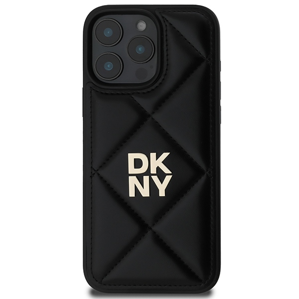 Чехол DKNY для iPhone 16 Pro Quilted Stack Logo, черный
