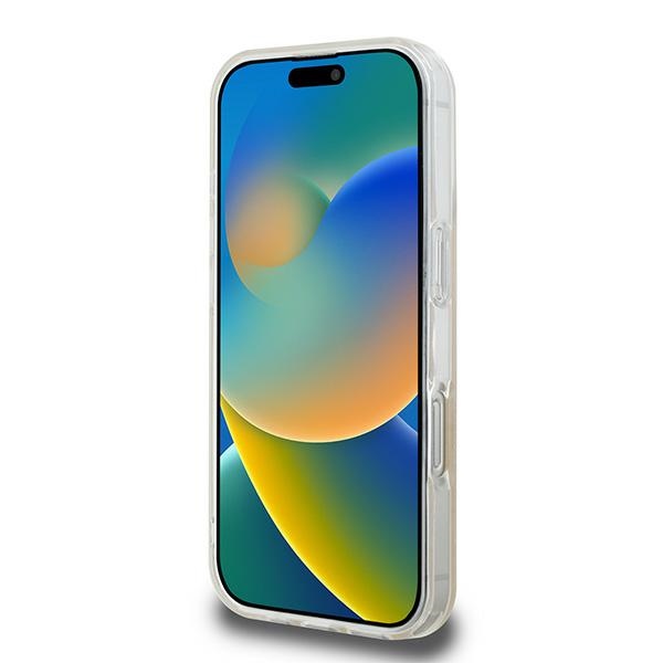 Чехол DKNY для iPhone 16 Pro Max Repeat Texture Pattern With Stripe, розовый