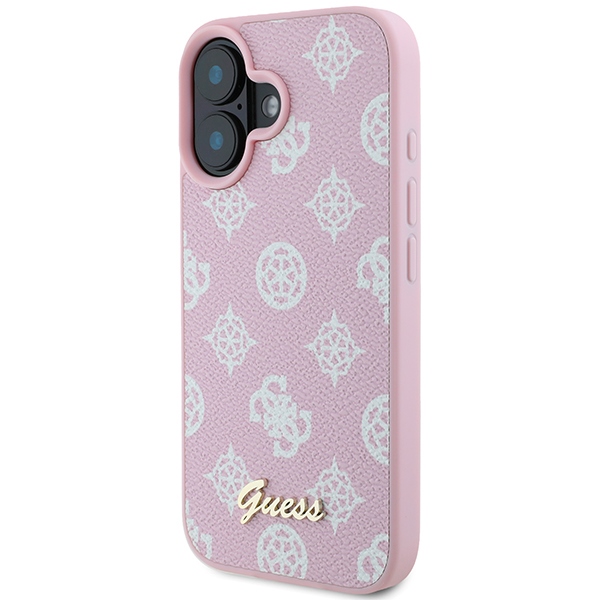 Apple iPhone 16 Plus 6.7\'\' Guess Peony Script Logo MagSafe Case Cover, Pink | Чехол Кейс Бампер...