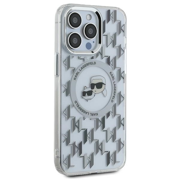 Karl Lagerfeld iPhone 15 Pro Max vāciņš IML Monogram Karl & Choupette MagSafe, caurspīdīgs