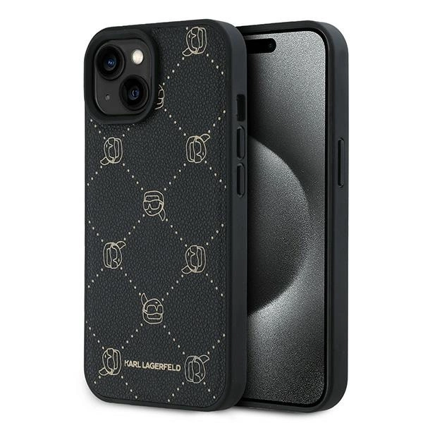 Karl Lagerfeld iPhone 15 Plus vāciņš Karl Heads MagSafe, melns