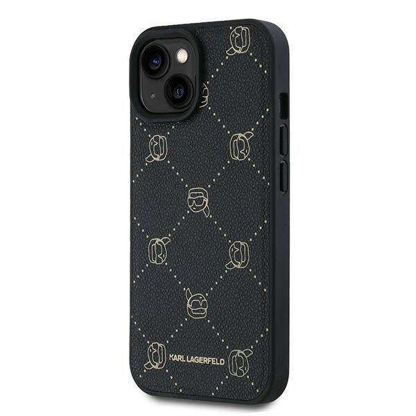 Karl Lagerfeld iPhone 15 Plus vāciņš Karl Heads MagSafe, melns