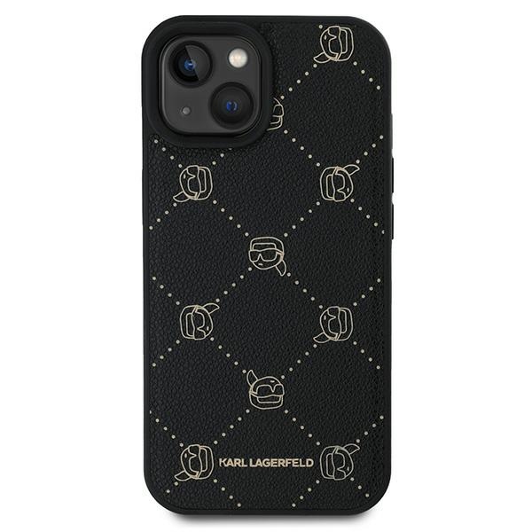 Karl Lagerfeld iPhone 15 Plus vāciņš Karl Heads MagSafe, melns