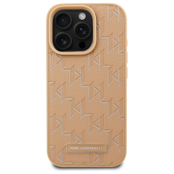 Apple iPhone 16 Pro Max 6.9\'\' Karl Lagerfeld Hot Stamp Magsafe Cover Case, Beige