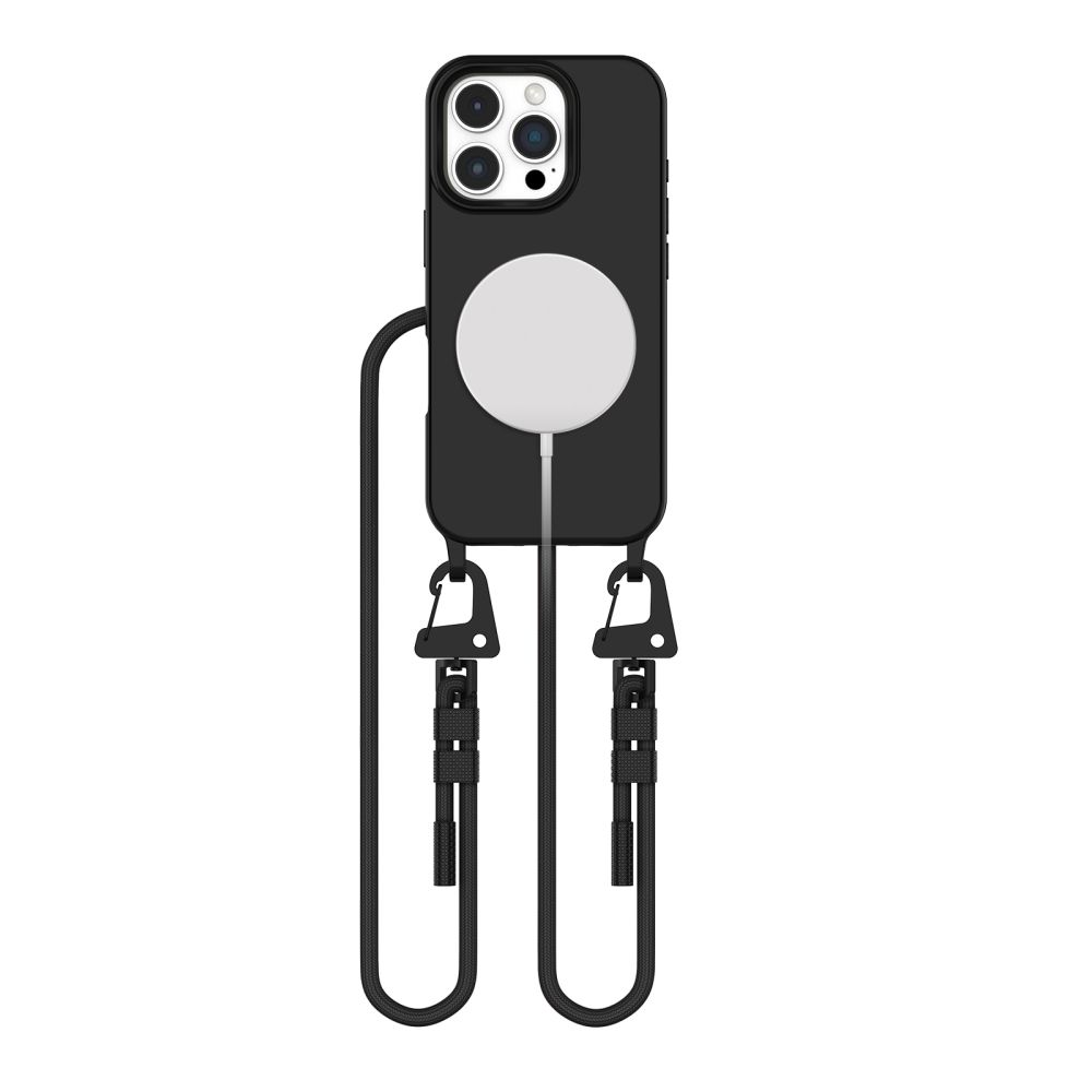 Tech-Protect iPhone 16 Pro vāciņš MagNecklace ar aukliņu, melns