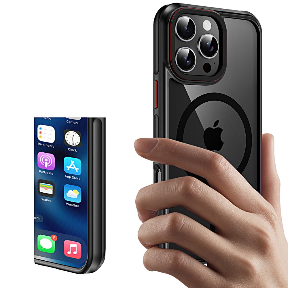 Apple iPhone 16 Pro 6.3\'\' Tech-Protect MagHybrid MagSafe Case Cover, Black | Telefona Vāciņš Maciņš Apvalks...