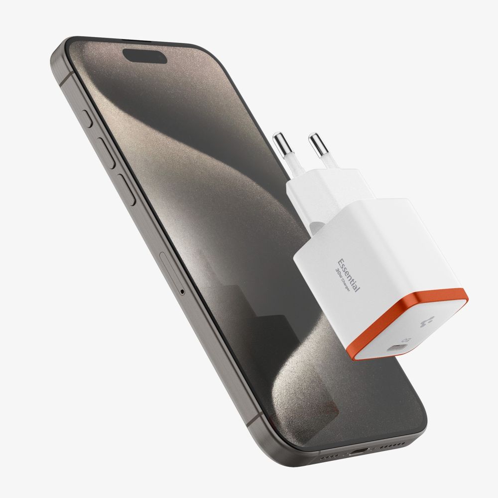 Настенное зарядное устройство Spigen ArcStation Essential EE301EU 30W - белый