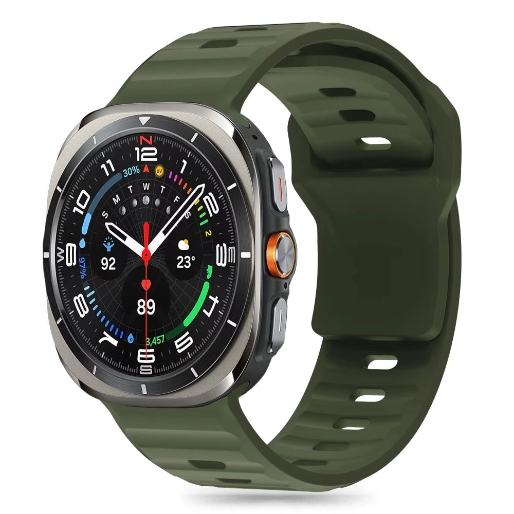 Ремешок Tech-Protect Silicone Line для Samsung Galaxy Watch Ultra (47 мм) - зеленый