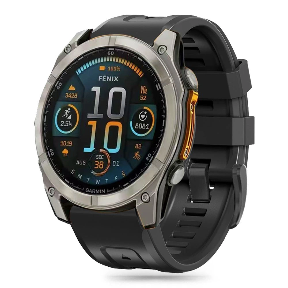 Силиконовый ремешок Tech-Protect для Garmin Fenix 5X / Plus 6X Pro 7X 8 (51 мм) - черный