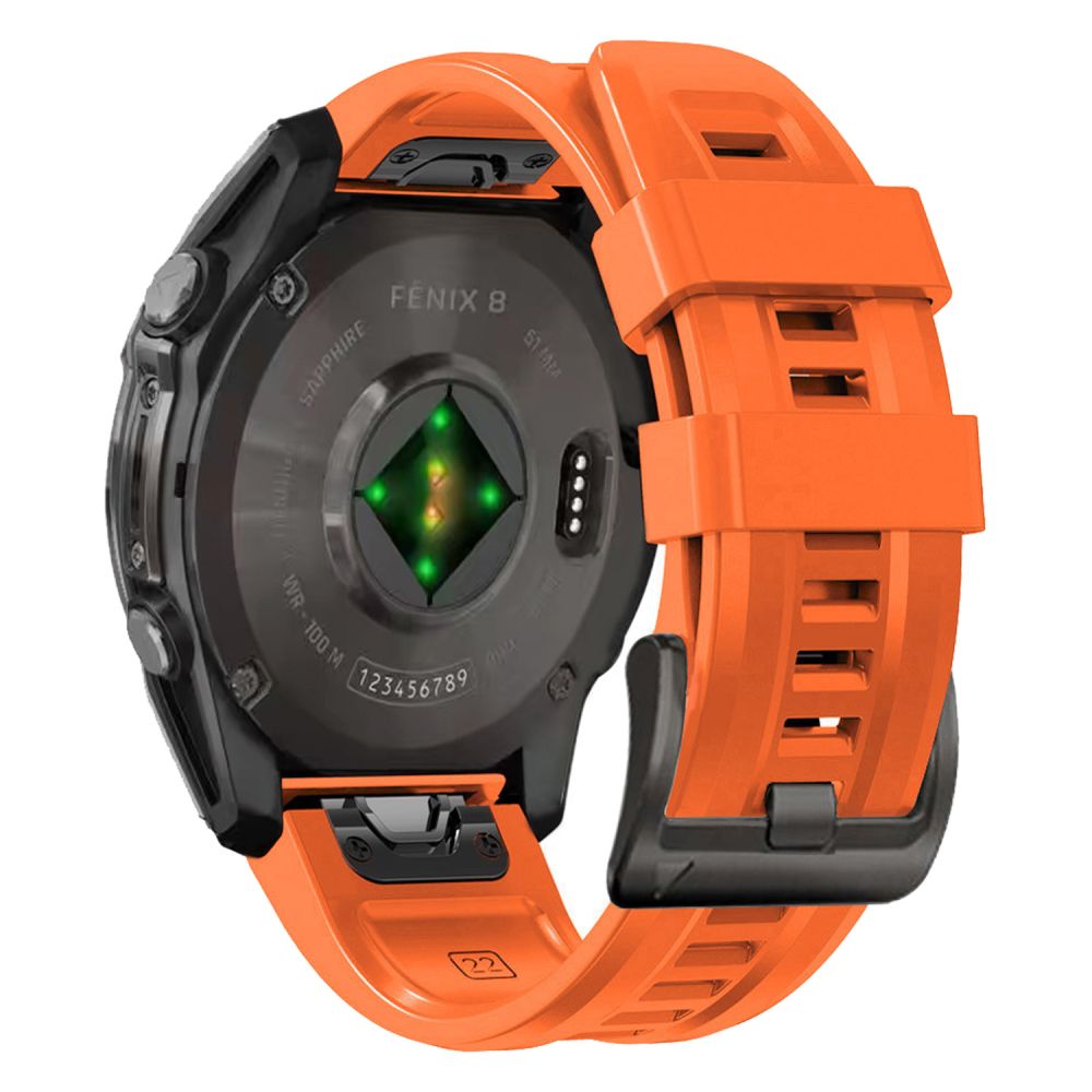 Tech-Protect silikona siksniņa Garmin Fenix 5X / Plus 6X Pro 7X 8 (51 mm) - oranžā krāsā | Silicone Strap for...