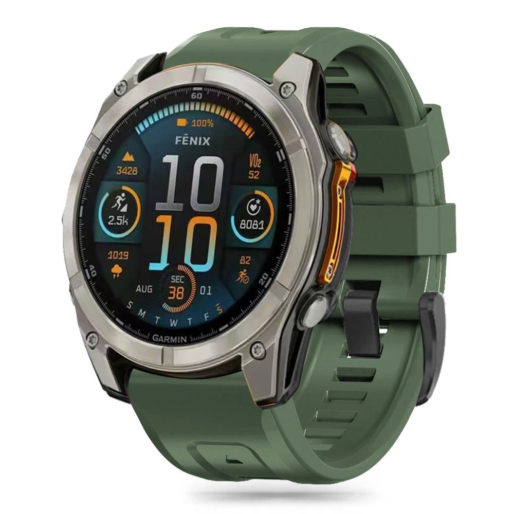 Tech-Protect Силиконовый ремешок Garmin Fenix 5 / 6 Pro 7 8 (47 мм) E - зеленый