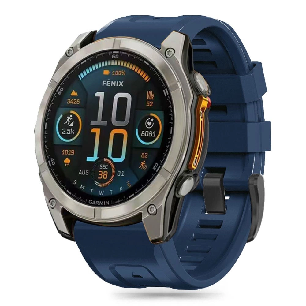 Tech-Protect Силиконовый ремешок Garmin Fenix 5 / 6 Pro 7 8 (47 мм) E - синий