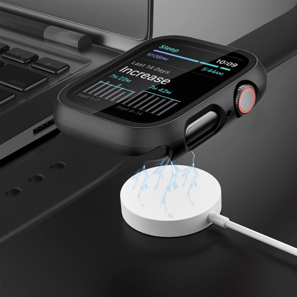 Tech-Protect Defense360 Apple Watch 10 (42mm) aizsargmaciņš ar stiklu, melns