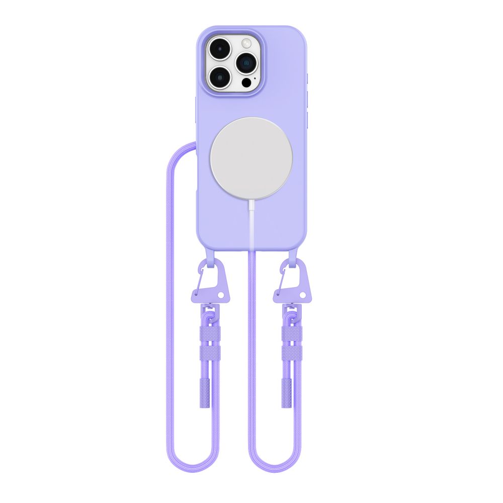 Tech-Protect iPhone 16 Pro Max vāciņš MagNecklace MagSafe ar aukliņu, violets