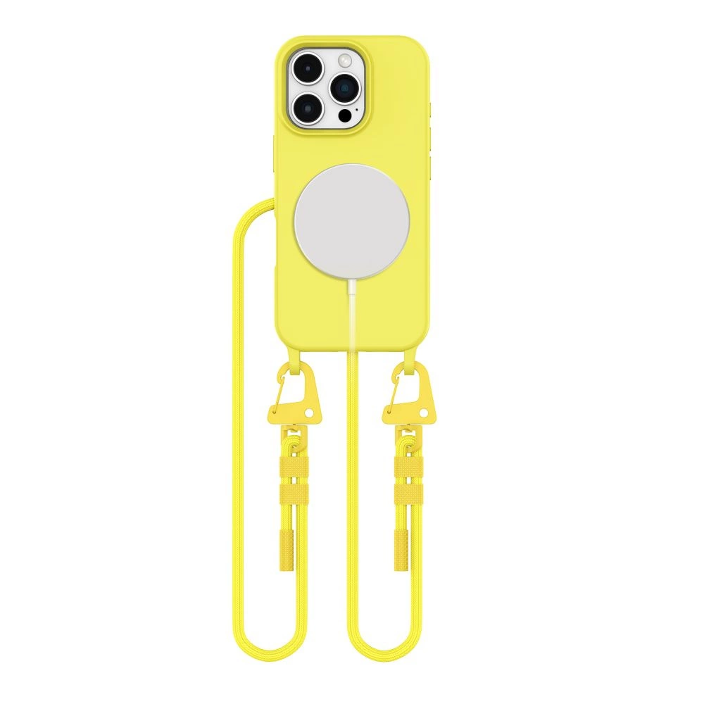 Apple iPhone 16 Pro Max 6.9'' Tech-Protect MagNecklace MagSafe Case Cover with Lanyard, Yellow | Telefona Vāciņš...