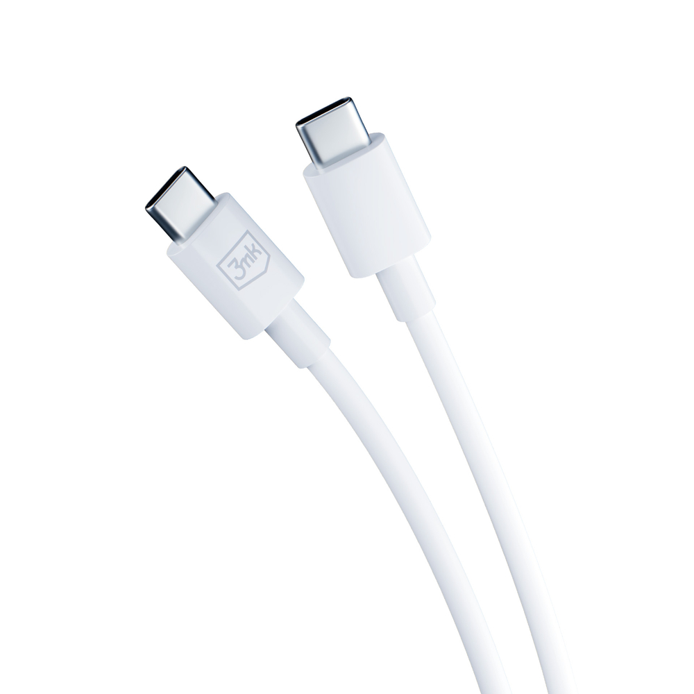 3mk Hyper Charger PD GaN 25W tīkla lādētājs ar USB-C kabeli, balts