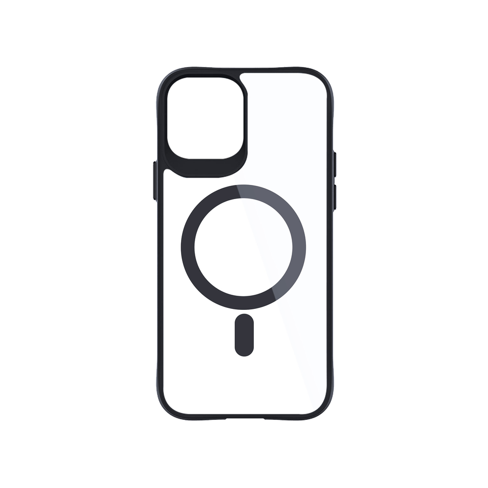 3mk iPhone 12 Pro Max Case Satin Armor MagCase, Clear with Black Frame