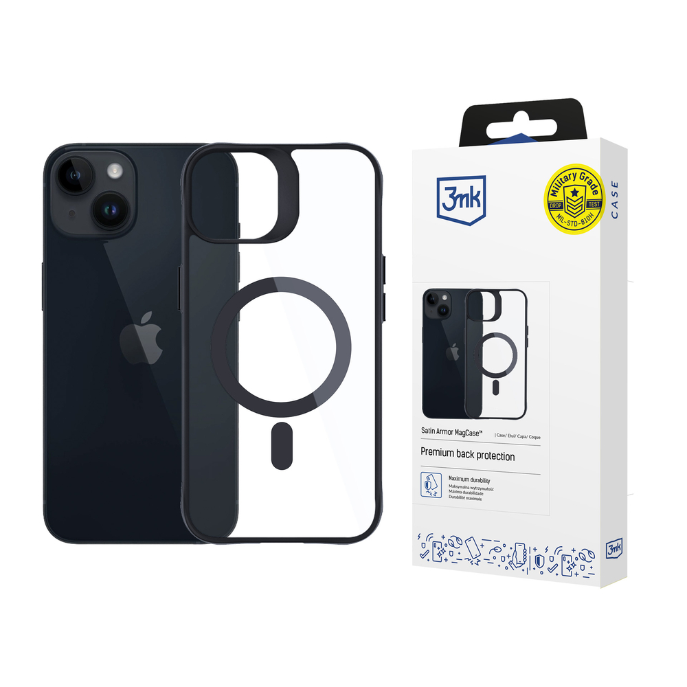 Apple iPhone 13 / 14 6.1'' 3MK Satin Armor MagCase Case Cover, Transparent | Telefona Maciņš Vāks Apvalks Bampers