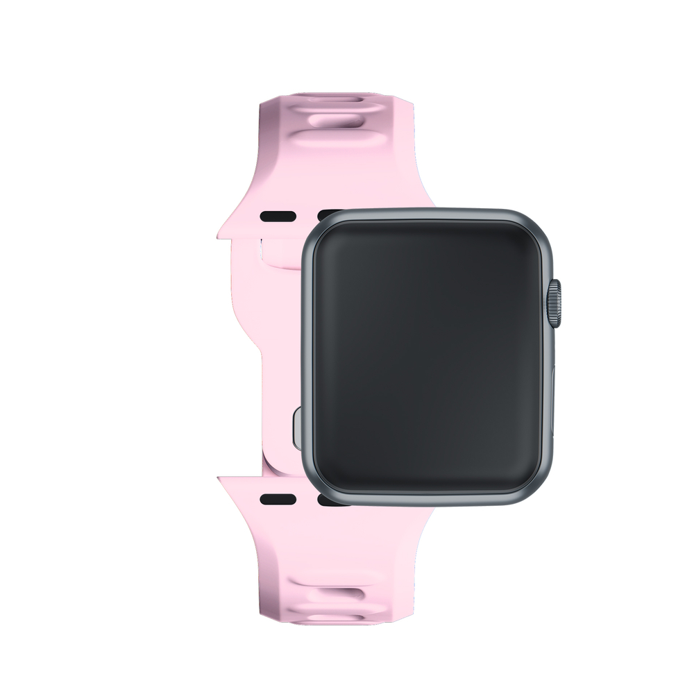 3mk Apple Watch 42 / 44 / 45 / 49 mm silikona siksniņa, rozā