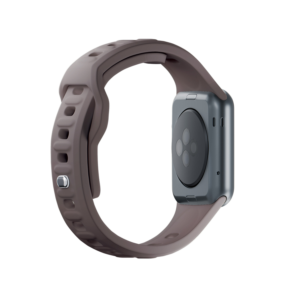 Силиконовый ремешок 3mk для Apple Watch 42 / 44 / 45 / 49 mm, коричневый
