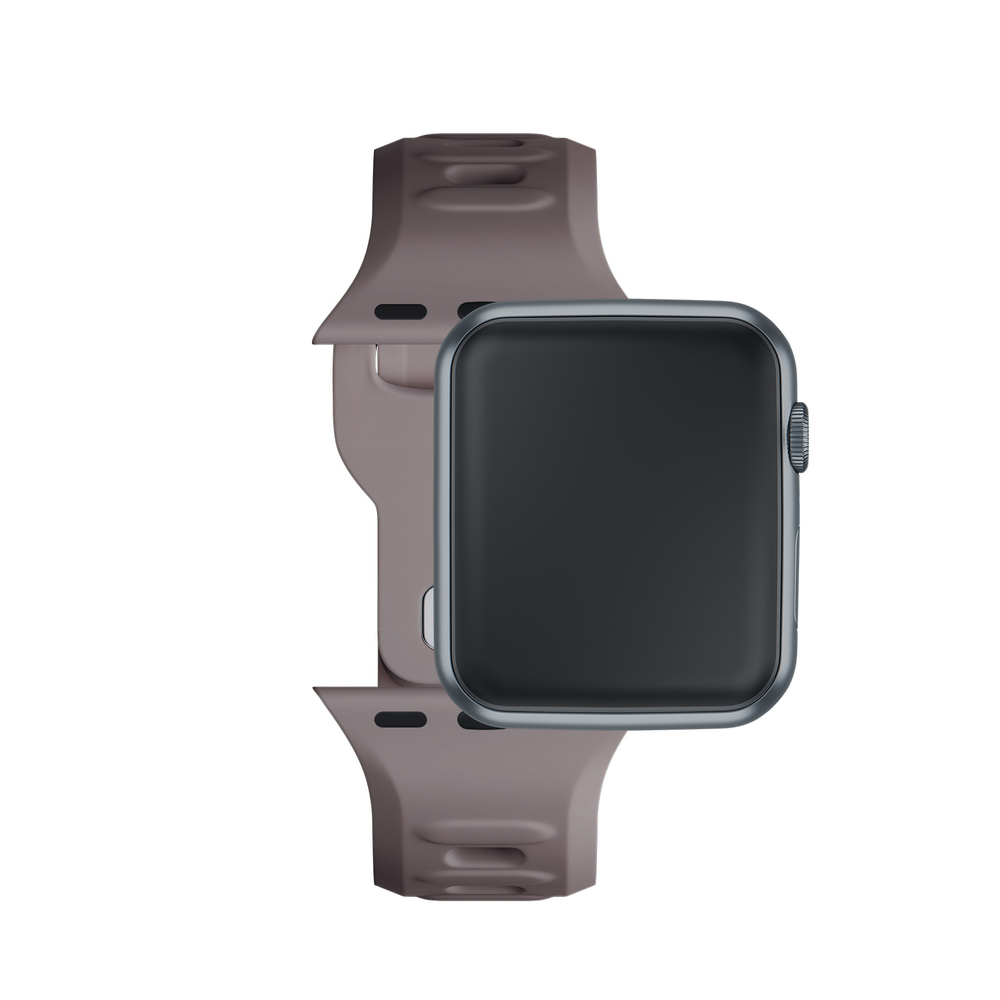 Силиконовый ремешок 3mk для Apple Watch 42 / 44 / 45 / 49 mm, коричневый